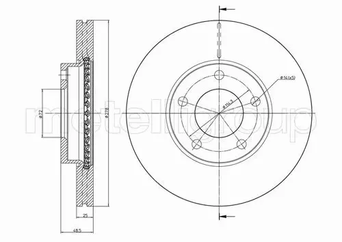 METELLI TARCZA HAMULCOWA 23-0729C 