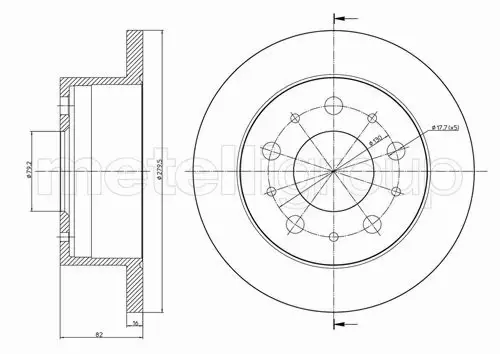 METELLI TARCZA HAMULCOWA 23-0732 