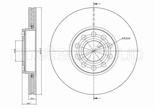 METELLI TARCZA HAMULCOWA 23-0745C 