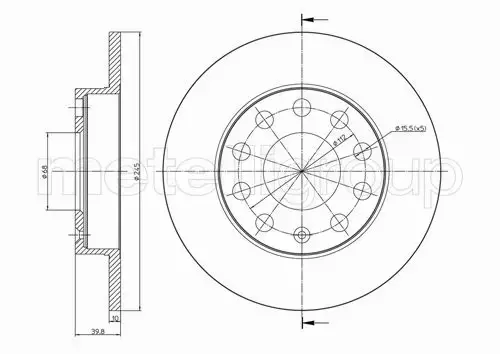 METELLI TARCZA HAMULCOWA 23-0748C 