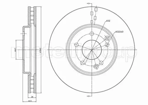 METELLI TARCZA HAMULCOWA 23-0753C 