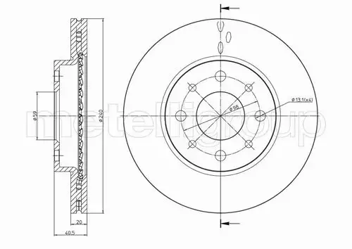 METELLI TARCZA HAMULCOWA 23-0754C 