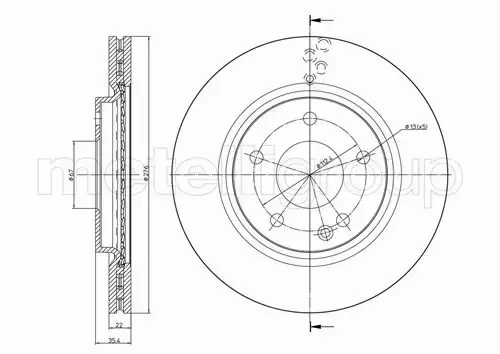 METELLI TARCZA HAMULCOWA 23-0759C 