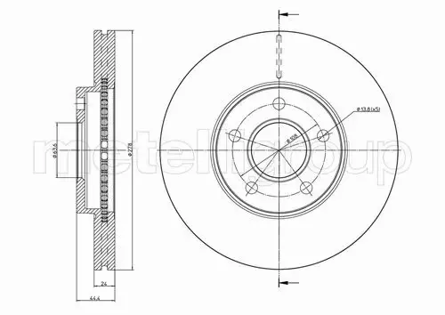 METELLI TARCZA HAMULCOWA 23-0760C 