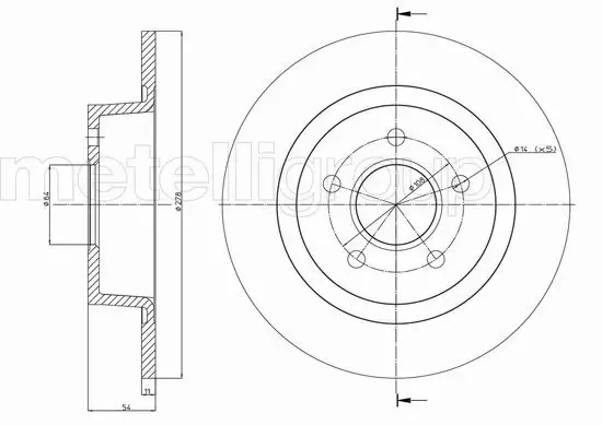 METELLI TARCZA HAMULCOWA 23-0761C 