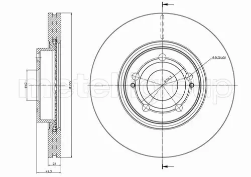 METELLI TARCZA HAMULCOWA 23-0772C 