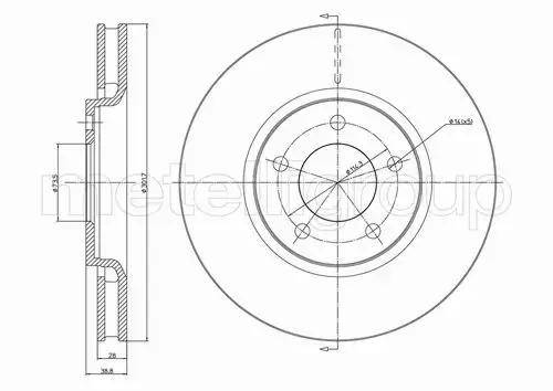 METELLI TARCZA HAMULCOWA 23-0780C 