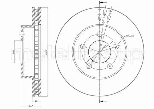 METELLI TARCZA HAMULCOWA 23-0781C 