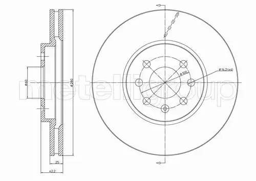 METELLI TARCZA HAMULCOWA 23-0800C 