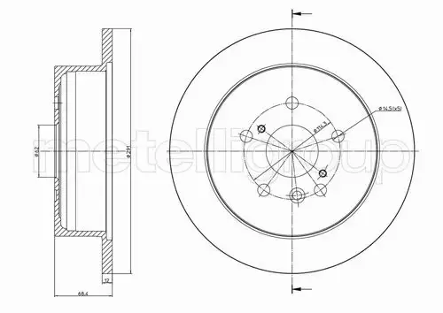 METELLI TARCZA HAMULCOWA 23-0802C 