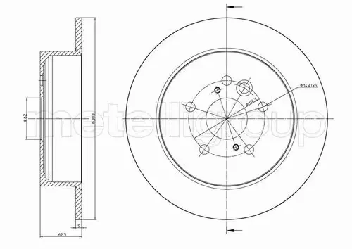 METELLI TARCZA HAMULCOWA 23-0803C 