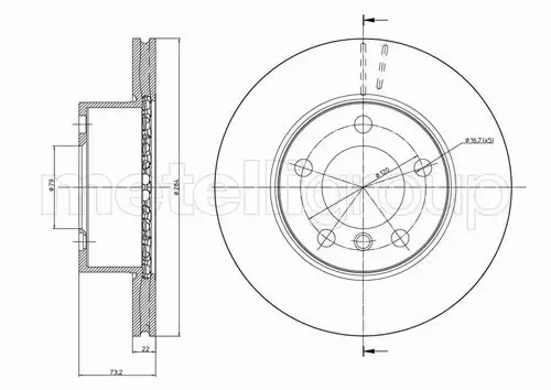 METELLI TARCZA HAMULCOWA 23-0810C 