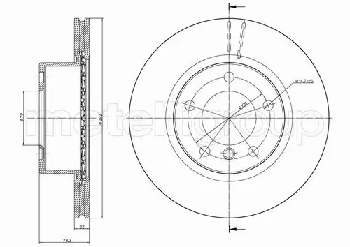 METELLI TARCZA HAMULCOWA 23-0811C 