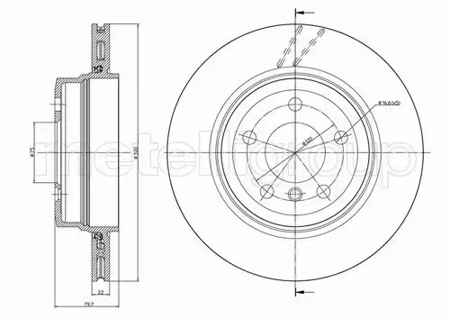 METELLI TARCZA HAMULCOWA 23-0813C 