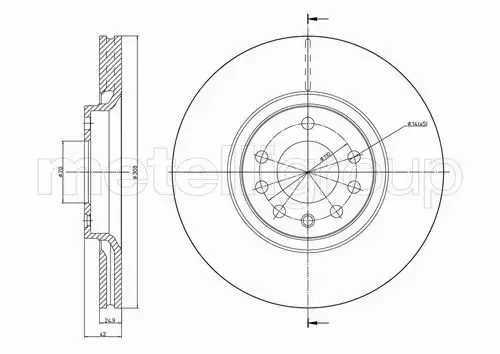 METELLI TARCZA HAMULCOWA 23-0826C 