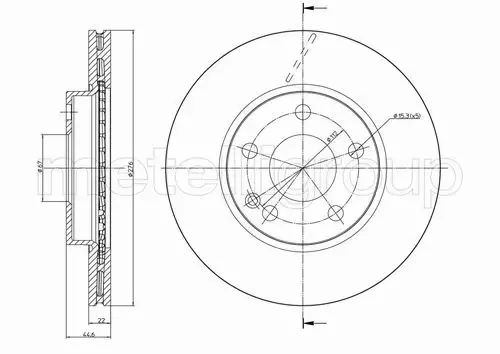 METELLI TARCZA HAMULCOWA 23-0831C 