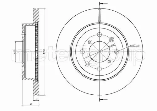 METELLI TARCZA HAMULCOWA 23-0839C 