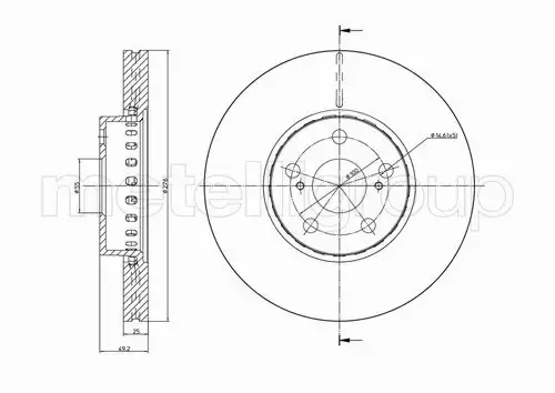 METELLI TARCZA HAMULCOWA 23-0845C 