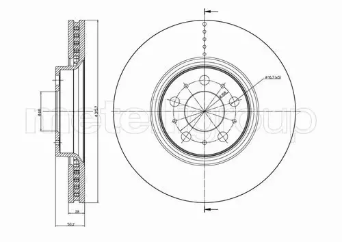 METELLI TARCZA HAMULCOWA 23-0847C 