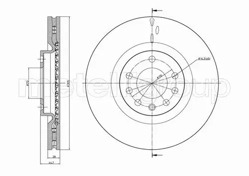 METELLI TARCZA HAMULCOWA 23-0860C 