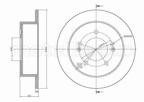 METELLI TARCZA HAMULCOWA 23-0869C 