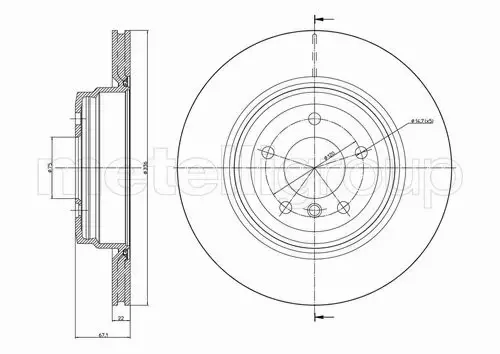 METELLI TARCZA HAMULCOWA 23-0873C 