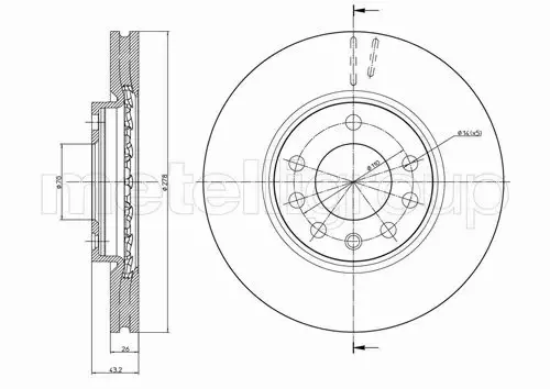 METELLI TARCZA HAMULCOWA 23-0877 