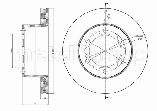 METELLI TARCZA HAMULCOWA 23-0880 