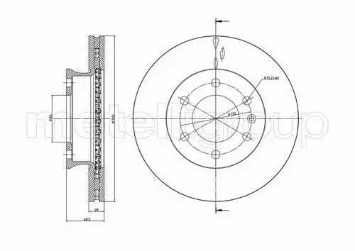 METELLI TARCZA HAMULCOWA 23-0881 