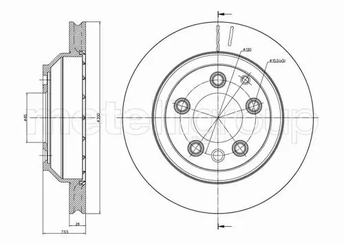 METELLI TARCZA HAMULCOWA 23-0883C 