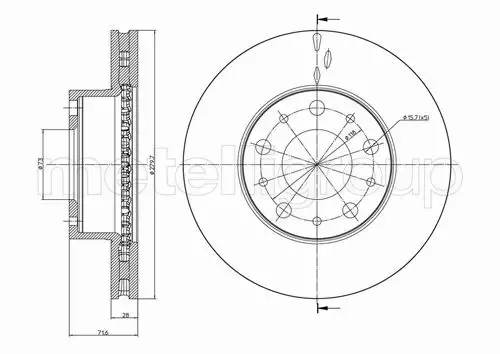 METELLI TARCZA HAMULCOWA 23-0884C 