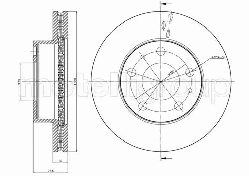 METELLI TARCZA HAMULCOWA 23-0885C 