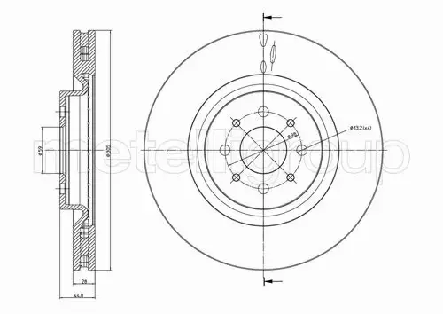 METELLI TARCZA HAMULCOWA 23-0907C 