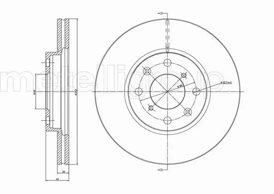 METELLI TARCZA HAMULCOWA 23-0908C 