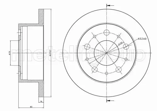 METELLI TARCZA HAMULCOWA 23-0912C 