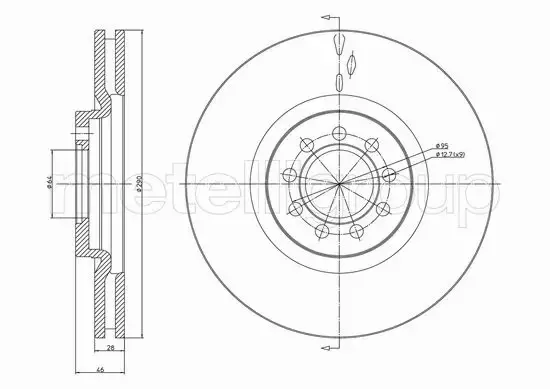 METELLI TARCZA HAMULCOWA 23-0914C 