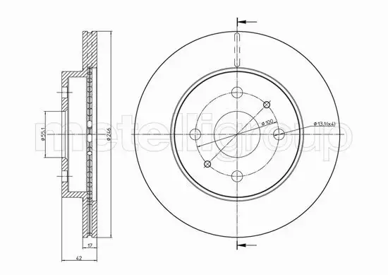 METELLI TARCZA HAMULCOWA 23-0923C 