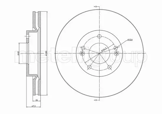 METELLI TARCZE+KLOCKI PRZÓD KIA SOUL I 280MM 