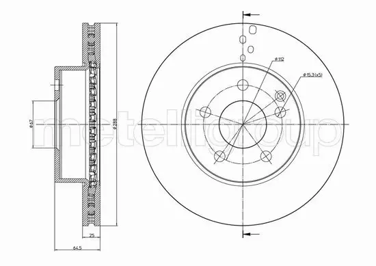 METELLI TARCZA HAMULCOWA 23-0934C 