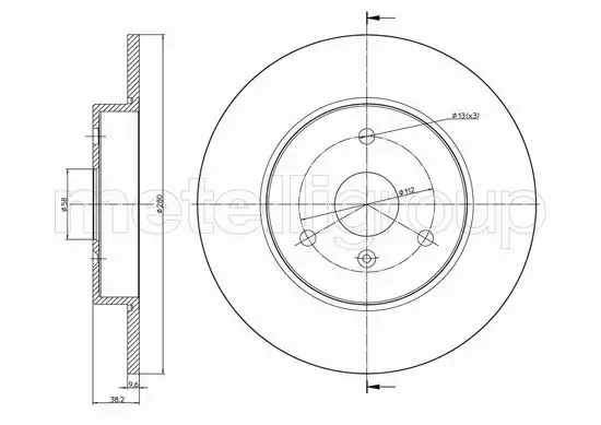 METELLI TARCZA HAMULCOWA 23-0943C 