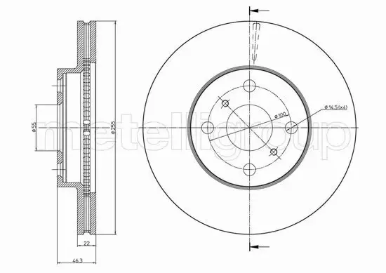 METELLI TARCZA HAMULCOWA 23-0944C 