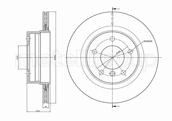 METELLI TARCZA HAMULCOWA 23-0950C 