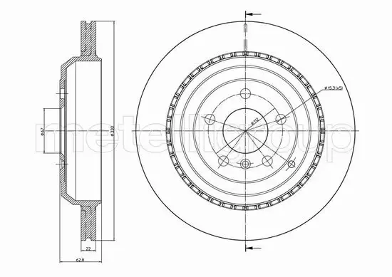 METELLI TARCZA HAMULCOWA 23-0964C 