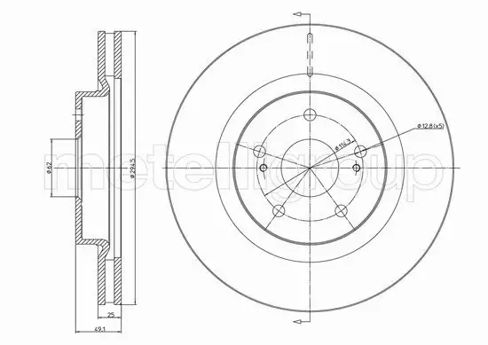 METELLI TARCZA HAMULCOWA 23-0966C 