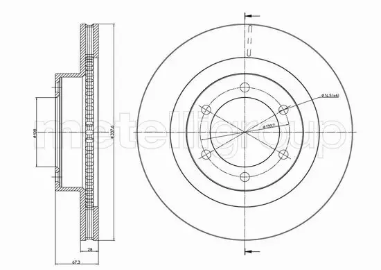 METELLI TARCZA HAMULCOWA 23-0968C 