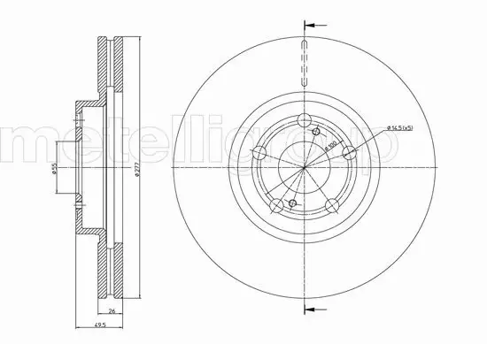 METELLI TARCZE+KLOCKI P TOYOTA AVENSIS T25 277MM 