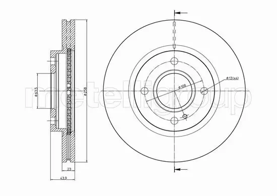 METELLI TARCZA HAMULCOWA 23-0975C 