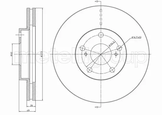 METELLI TARCZA HAMULCOWA 23-0979C 