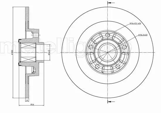 METELLI TARCZE+KLOCKI T RENAULT LAGUNA III 300MM 