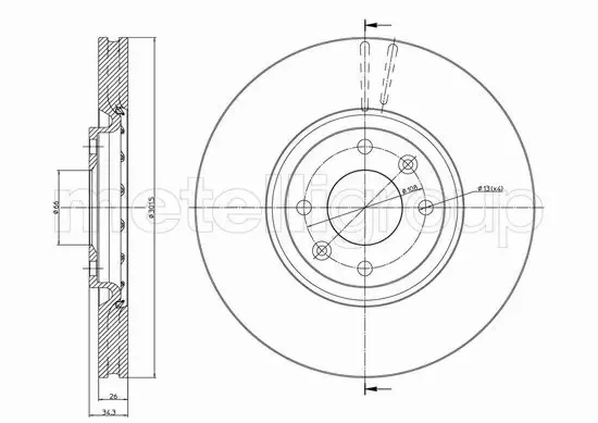 METELLI TARCZA HAMULCOWA 23-0985C 